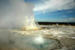 Dual geysers at Midway Geyser Basin