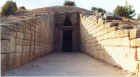 Burial tombs of pre-Homeric Greek chieftains. This one belongs to the community of Mycenae (of Agamemnon).